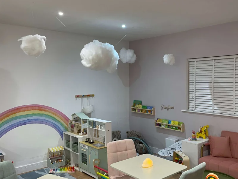 Happy families enjoying their time together